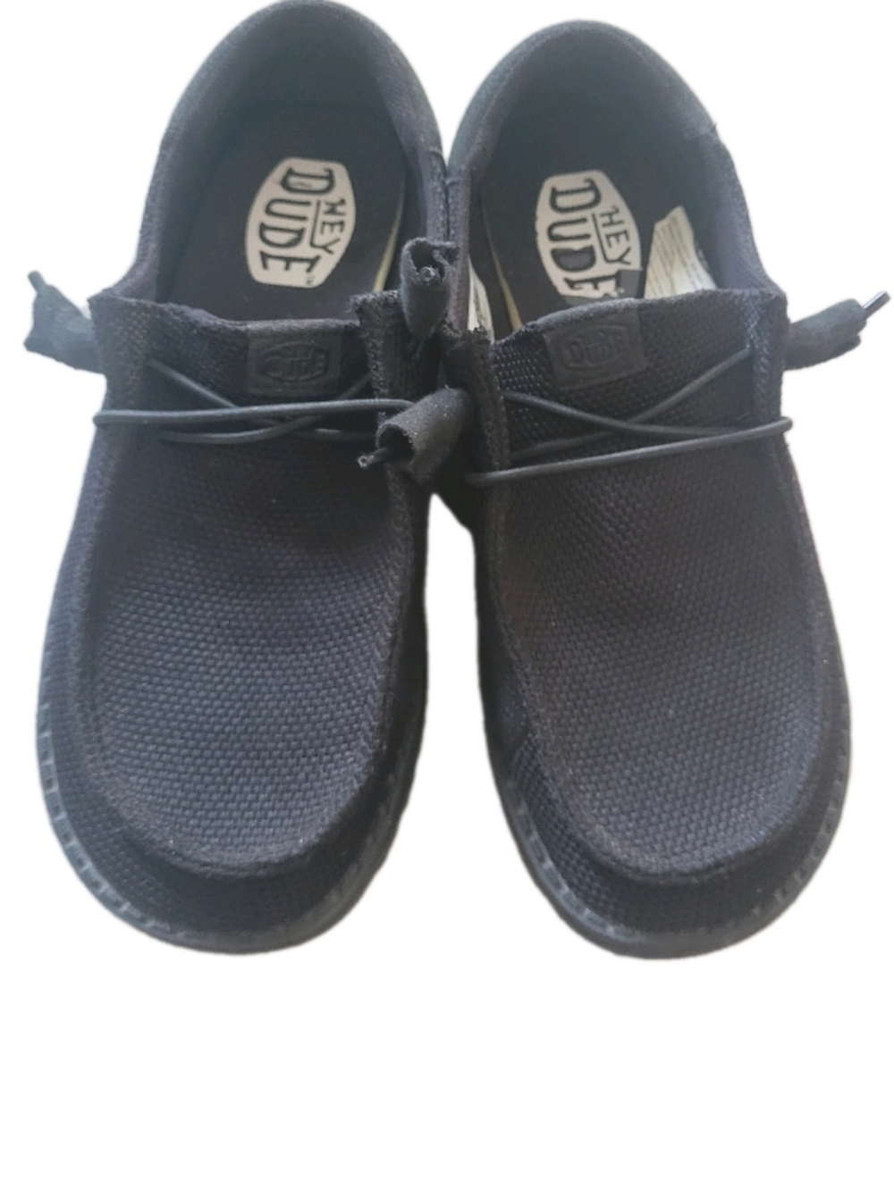 Hey Dude Wendy Funk Mono Athletic Sneakers Womens Black Fabric Lace-Up Size 7